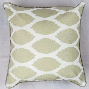 Beige Ikat Diamond Throw Pillow Cover, Set of 2